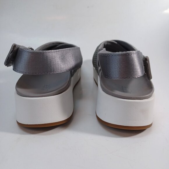 Ugg Nella Slingback Sandals Gray Mesh Strappy Criss Cross Wedge Womens 8 - Picture 5 of 16